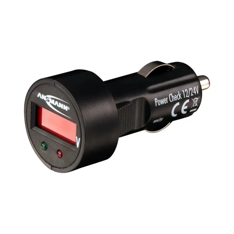 Ansmann Car Battery Tester for Lead Acid 12V and 24V with LED Indicator 1900-0019