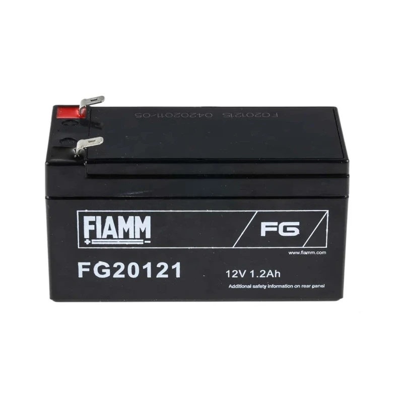 Fiamm 12 V Sealed Lead Acid Battery 1.2 Ah AGM Construction Faston F1 Termination FG20121