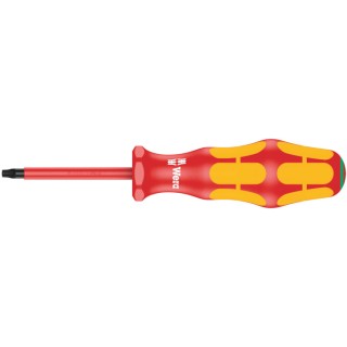 Wera Insulated Screwdriver T20 Tip 80mm Blade Bi-Material Handle IEC 900 VDE 1000V Approved 178mm Overall 05006174001