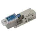 SMC 3 Port Normally Closed Solenoid Valve, Die Cast Aluminium Body, 24V DC, 10mm Orifice VQZ115-5LO1-CP-Q