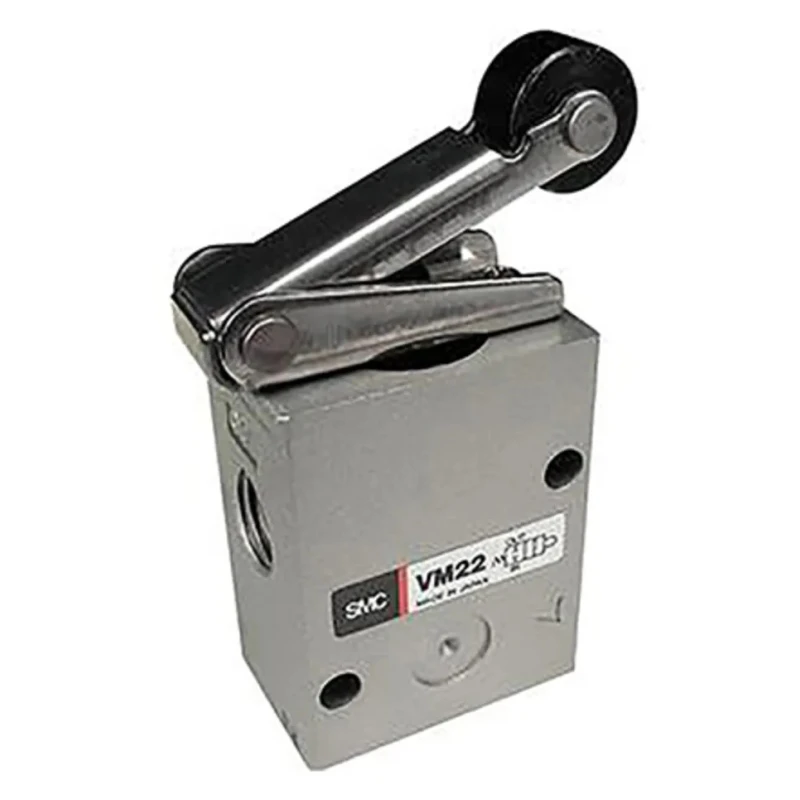 SMC Roller Lever Mechanical Valve VM200 Series Rc R 1/4 3-Port 3/2-Way Spring Return 