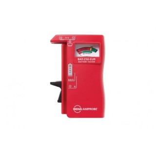 Beha-Amprobe Battery Tester for 9V, AA, AAA, C, D and 1.5 V Button/Coin/Watch Batteries BAT-250-EUR