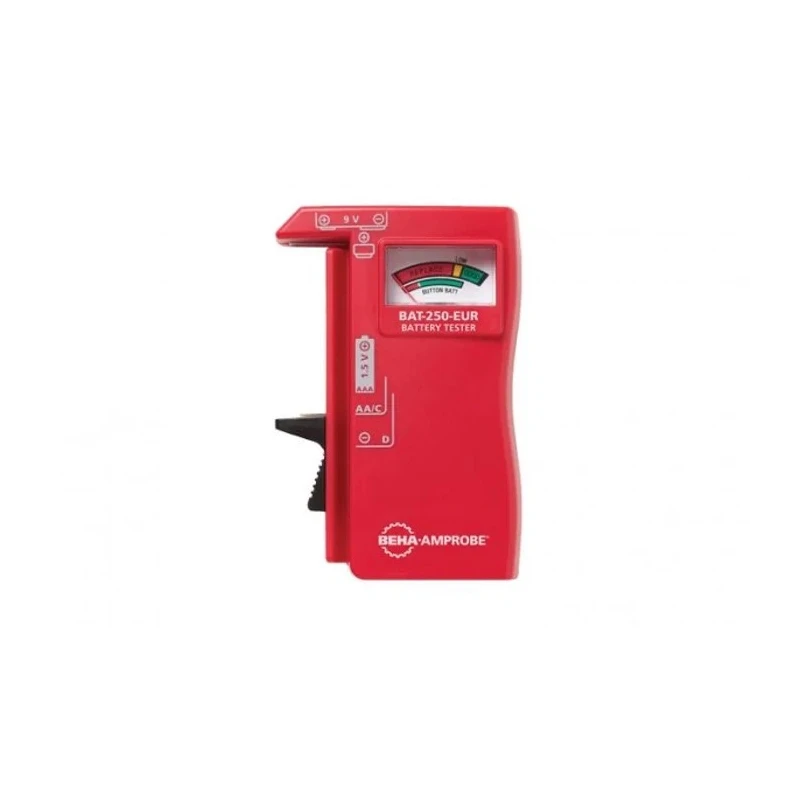 Beha-Amprobe Battery Tester for 9V, AA, AAA, C, D and 1.5 V Button/Coin/Watch Batteries BAT-250-EUR