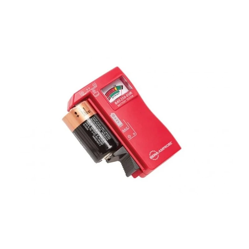 Beha-Amprobe Battery Tester for 9V, AA, AAA, C, D and 1.5 V Button/Coin/Watch Batteries BAT-250-EUR