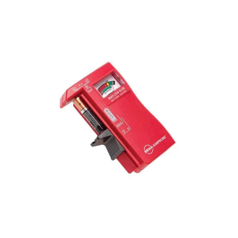 Beha-Amprobe Battery Tester for 9V, AA, AAA, C, D and 1.5 V Button/Coin/Watch Batteries BAT-250-EUR