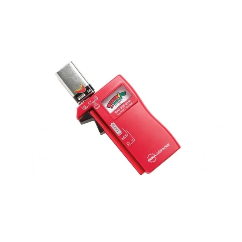 Beha-Amprobe Battery Tester for 9V, AA, AAA, C, D and 1.5 V Button/Coin/Watch Batteries BAT-250-EUR