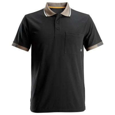 Snickers Black Polyester Short Sleeve Unisex T-Shirt Size L, 37.5® Technology 27240400006