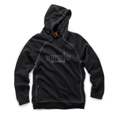 Scruffs Trade Black Polyester Cotton Men's Pull Over Work Hoodie S 340 to 360 mm T54510