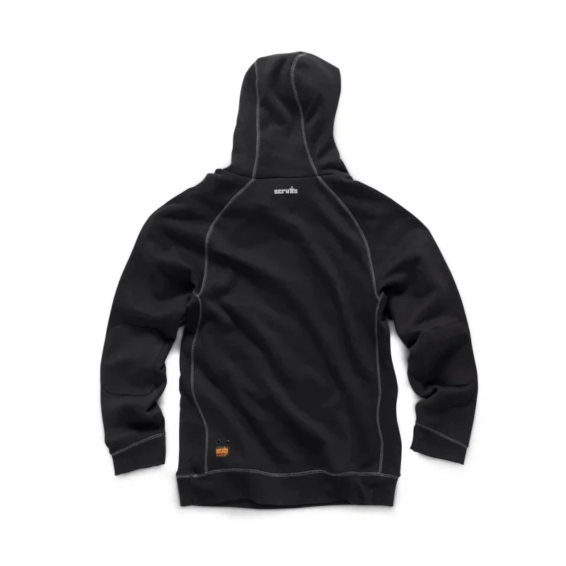 Scruffs Trade Black Polyester Cotton Men's Pull Over Work Hoodie M 380 to 400 mm T54511