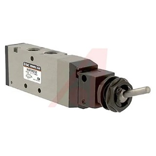 SMC Toggle Lever Pneumatic Manual Control Valve VFM200 Series, 1/4 in NPT, 4 Ports, 2 Positions, Operating NVFM250-N02-08