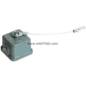 HARTING Protective Cover Han A Series 1 Way Metal Grey 10B Size Top Cable Entry 09200035426