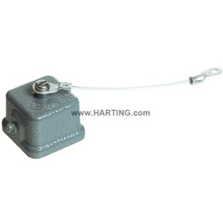 HARTING Protective Cover Han A Series 1 Way Metal Grey 10B Size Top Cable Entry 09200035426