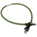 HARTING RJ Industrial Cat5e Shielded Ethernet Cable 0.5 m Green Polyurethane Jacket 