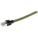 HARTING RJ Industrial Cat5e Shielded Ethernet Cable 0.5 m Green Polyurethane Jacket 