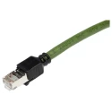 HARTING RJ Industrial Cat5e Shielded Ethernet Cable 0.5 m Green Polyurethane Jacket 