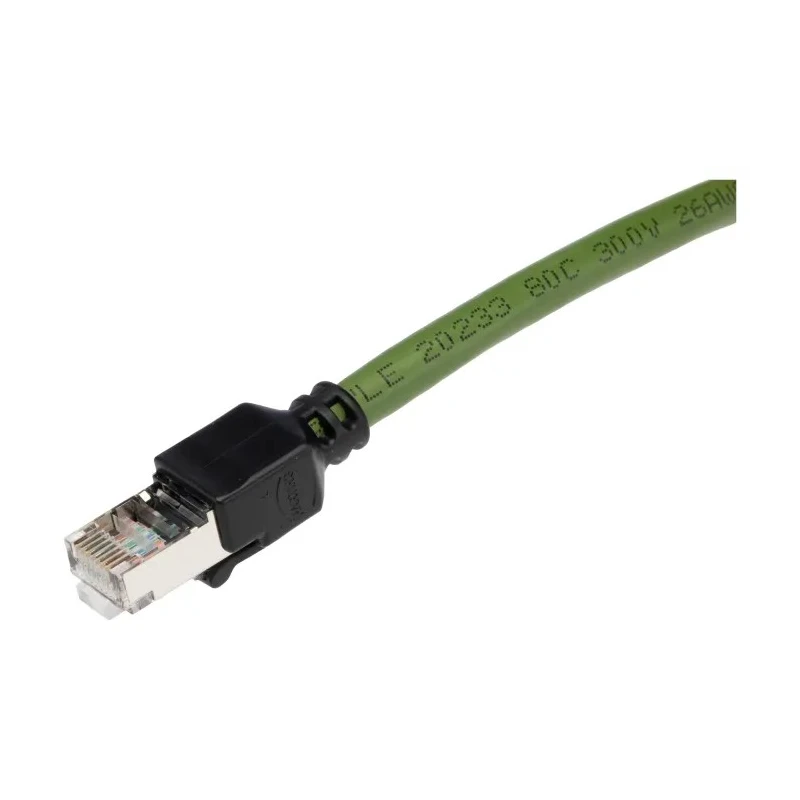 HARTING RJ Industrial Cat5e Shielded Ethernet Cable 0.5 m Green Polyurethane Jacket 