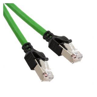 HARTING Cat5e Ethernet Cable 1 m Green Shielded Polyurethane RJ45 to Male RJ45 Male 09459711102