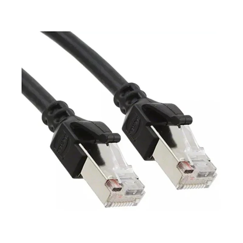 HARTING RJ Industrial Cat5e Shielded Ethernet Cable, 1 m, Black Polyurethane Jacket Cat5e