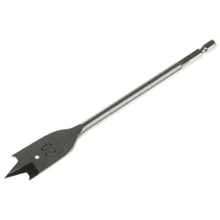 RS PRO Chrome Vanadium Steel Flat Wood Drill Bit 20mm Drill Point Diameter, 152.4mm Overall Length 184-8099