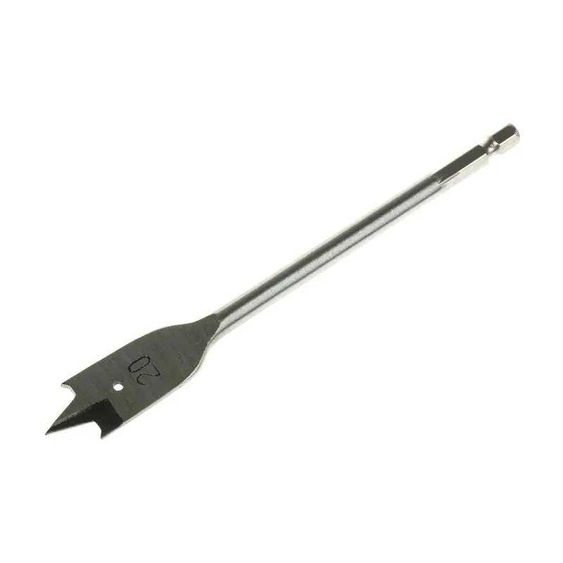 RS PRO Chrome Vanadium Steel Flat Wood Drill Bit 20mm Drill Point Diameter, 152.4mm Overall Length 184-8099