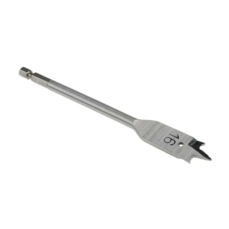 RS PRO Chrome Vanadium Steel Woodwork Flat Drill Bit 16 mm Drill Point Diameter, 152.4 mm Overall Length 184-8083