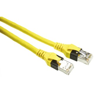 HARTING RJ45 Cat6 Shielded Ethernet Cable Male to Male RJ45 Connectors Yellow Polyurethane 0.5m 09474747104
