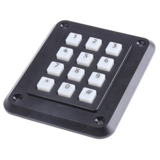 Storm IP65 12 Key Polymer Keypad 12-Key Matrix Output Black Housing Polymer Keys IP65 4x3 Layout 