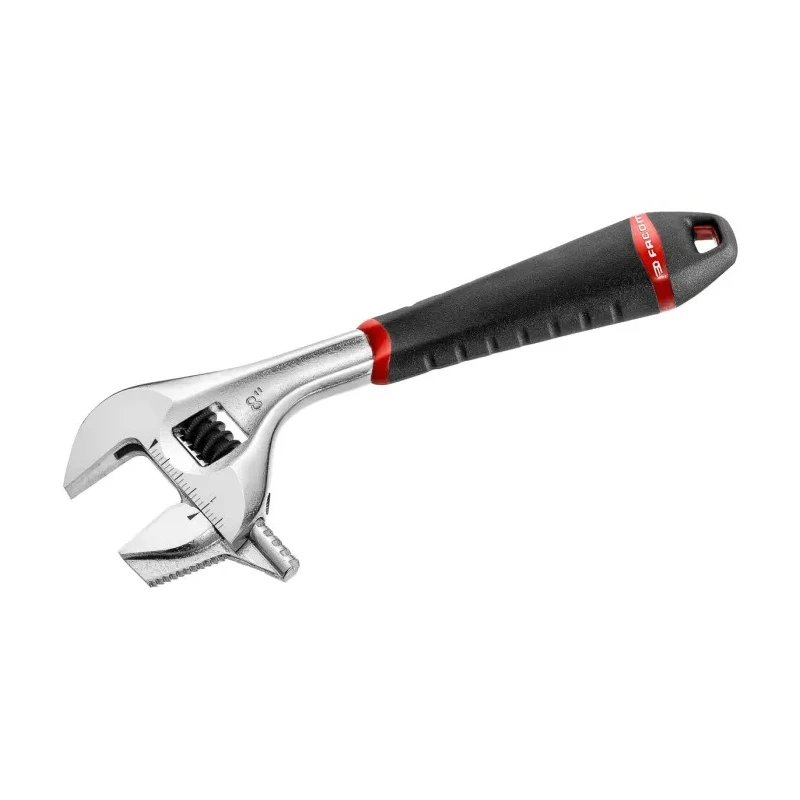 Facom Adjustable Spanner 33 mm Jaw Capacity, 201mm Overall Length, Chrome Vanadium Steel Metal Handle 101.8GR