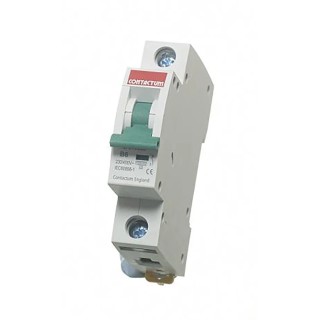 Contactum Miniature Circuit Breaker 1-Pole 16A Type B 415V AC 10 kA Breaking Capacity CPB1016B