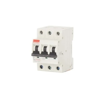 Contactum Defender B Board DDB Miniature Circuit Breaker, 3-Pole, 40A, Type C, 415V AC, 10 kA Breaking Capacity CPB1040C3
