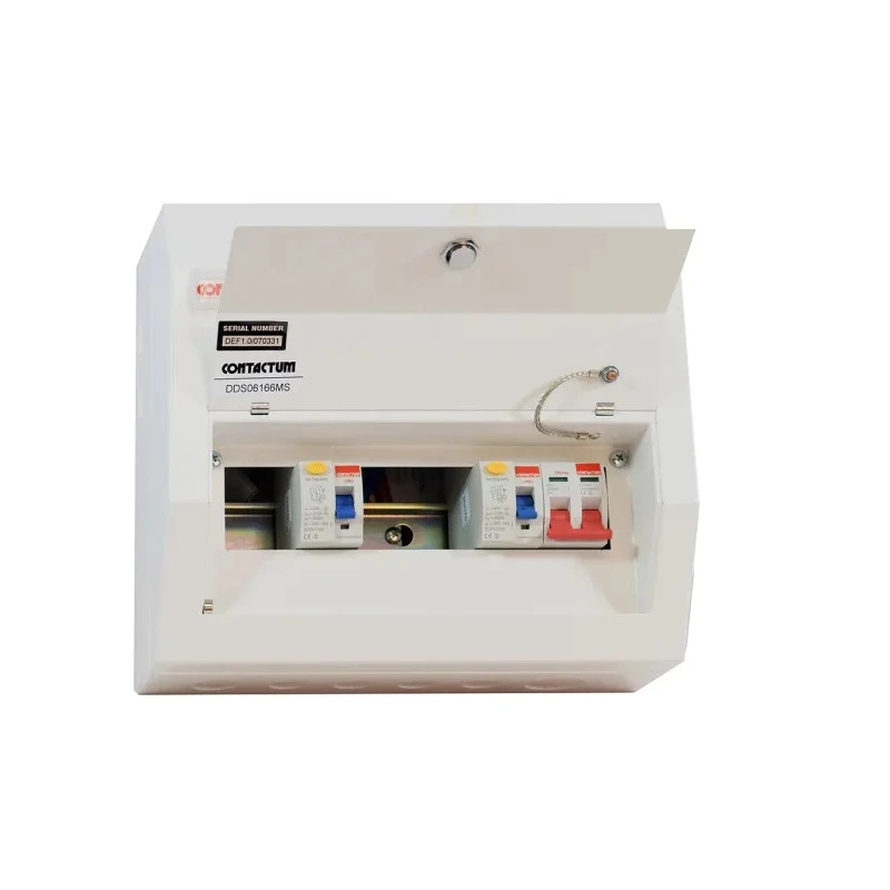 Contactum Steel 6-Way Consumer Unit, 100A, White, BS EN 61439-3 Defender DDS06188MS