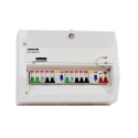 Contactum Steel Consumer Unit 10 Way 250V 100A BS EN 61439-3 Defender DDS10188MS-P01