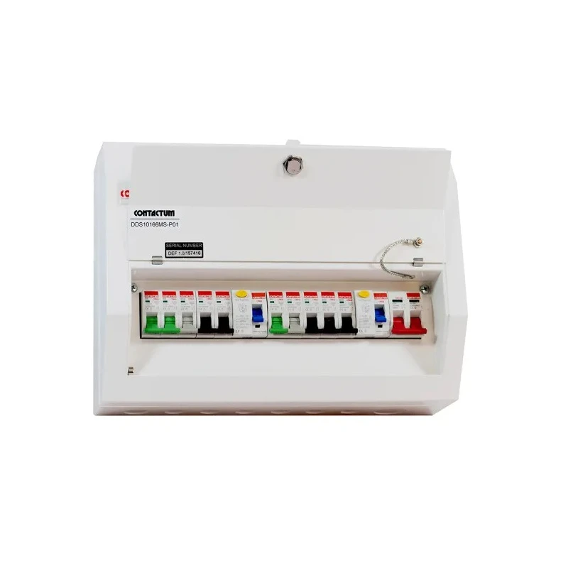 Contactum Steel Consumer Unit 10 Way 250V 100A BS EN 61439-3 Defender DDS10188MS-P01