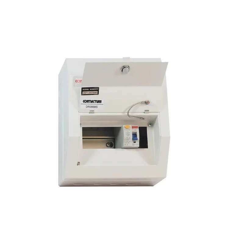Contactum Steel Consumer Unit 6 Ways 63A 250V BS EN 61439-3 Defender DR068MS