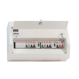 Contactum 14 Steel Consumer Unit, 100A, BS EN 61439-3 Defender DDS14188MS-P01