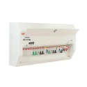 Contactum Steel 14-Way Consumer Unit 250V 100A BS EN 61439-3 Defender DDS14188SPMS-P01