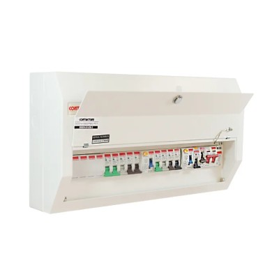 Contactum Steel 14-Way Consumer Unit 250V 100A BS EN 61439-3 Defender DDS14188SPMS-P01