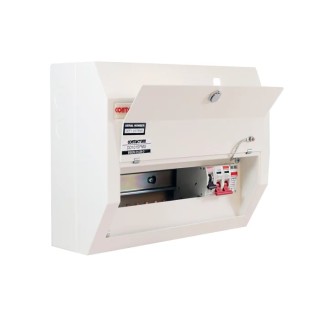 Contactum Defender 10 Way Steel Consumer Unit, 100A, 250V, BS EN 61439-3 DD101SPMS-P01