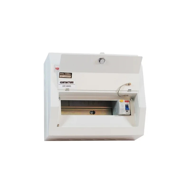 Contactum Steel Consumer Unit 10-Way 80A 220-250V White Housing BS EN 61439-3 Defender DR108MS