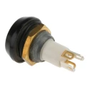 ITW Switches Illuminated Miniature Momentary Push Button Switch Panel Mount SPST 13.6 mm Cutout Green LED 59-411G