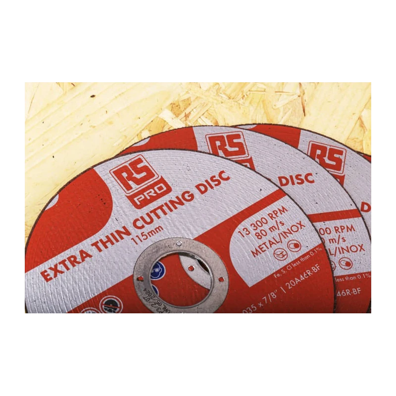 RS PRO Aluminium Oxide Abrasive Disc 115 mm Diameter, P80 Grit, 13300 RPM Maximum Speed, Pack of 5 184-9245