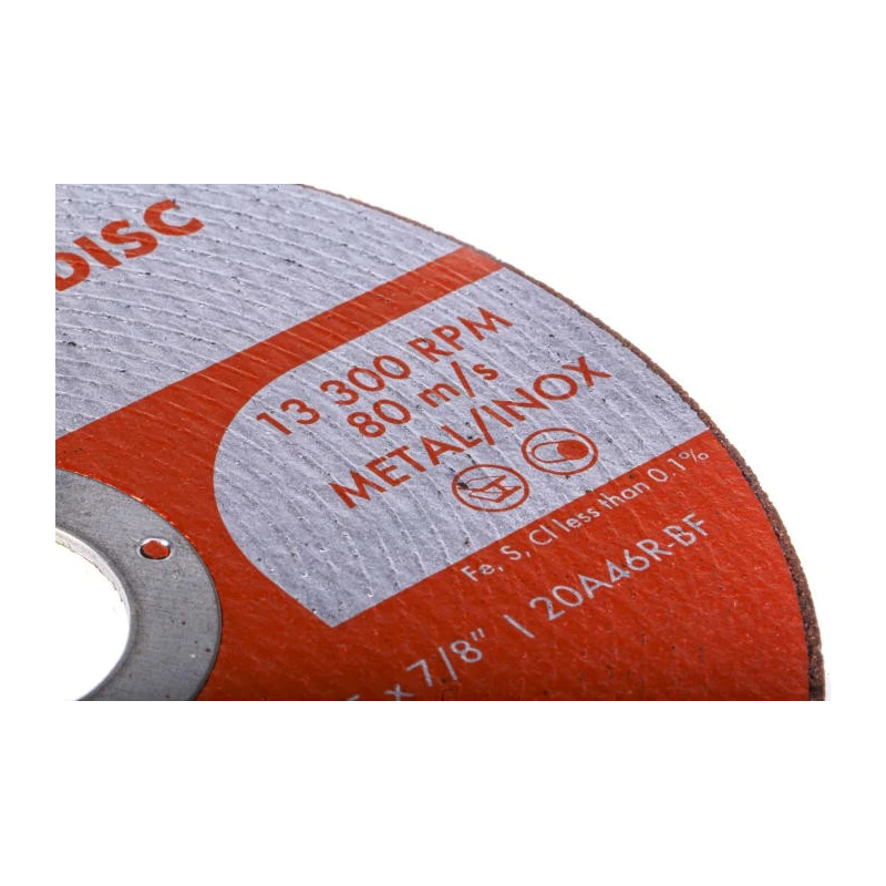RS PRO Aluminium Oxide Abrasive Disc 115 mm Diameter, P80 Grit, 13300 RPM Maximum Speed, Pack of 5 184-9245