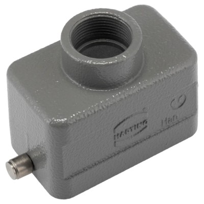 HARTING Han B Range Top Entry Hood Die Cast Aluminium Body M25 Thread IP65, IP66, IP67 19300101441