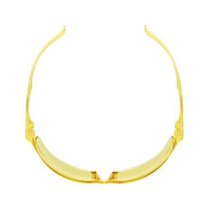 3M Tora Safety Glasses Rimless Wrap-Around Polycarbonate Frame Yellow Polycarbonate Lens Anti-Fog Anti-Scratch 7150103