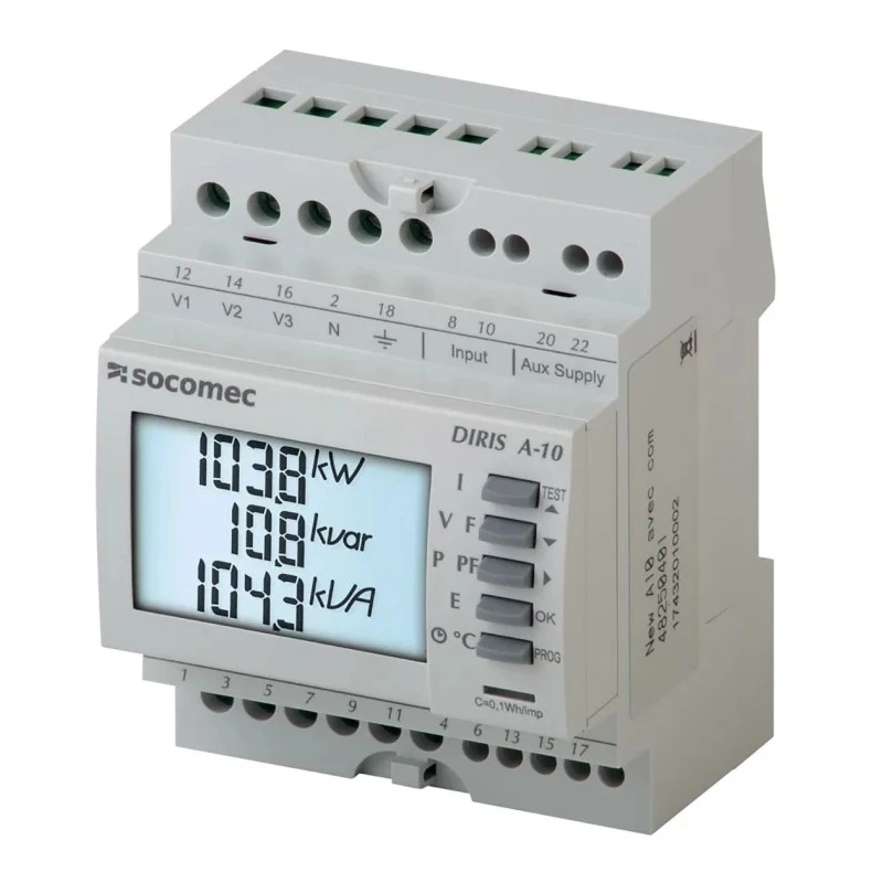 Socomec 3 Phase Digital LCD Backlight Energy Meter DIRIS A10 48250400