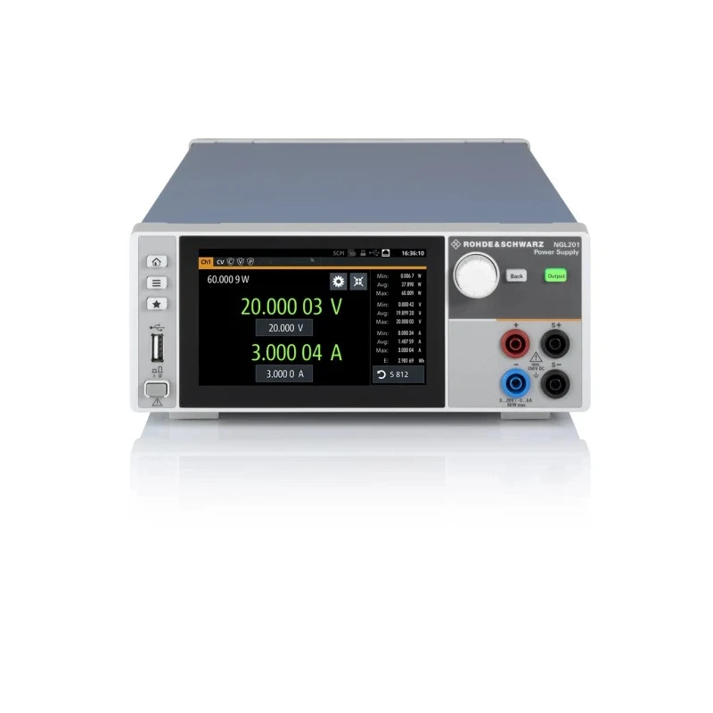 Rohde & Schwarz Digital Bench Power Supply 1-Output 0 V dc to 20 V 60 W 6 A Max NGL201