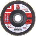 RS PRO Zirconium Flap Disc Abrasive Disc 125 mm Diameter Coarse Grade P40 Grit Quick Change Maximum Speed 12250 rpm 184-9845