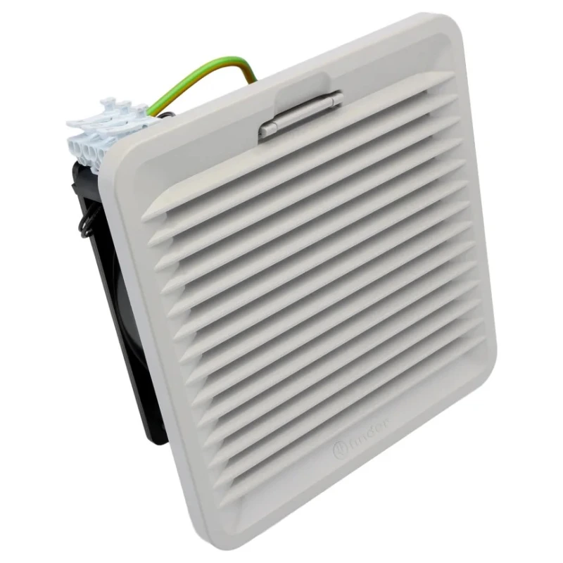 Finder 7F Series Filter Fan 120V AC 28W 55 m³/h Filtered Airflow IP54 155 mm Face Dimension 