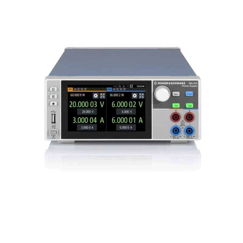 Rohde & Schwarz Digital Bench Power Supply, 2-Output 0 V dc to 20 V, 120 W, 6 A Max NGL202
