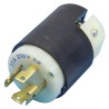 Hubbell 30A 250V NEMA L15-30P 3-Pole+E Cable Mount Male Mains Plug Black White Nylon HBL2721